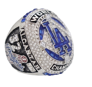 El anillo oficial de la serie mundial 2020 para el anillo de aleación de plata de Los Angeles Dodgers