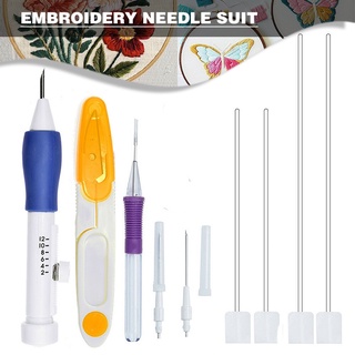 Embroidery Needle Punch Pen Tool Set Magic DIY Craft Stitching Sewing Kit Craft ☆shbarbieHao