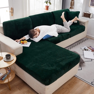 funda de sofá elástica de 1/2/3/4 plazas para sala de estar, muebles de felpa, fundas de asiento