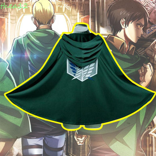 THEA12 moda Anime ropa japonesa Cosplay disfraz ataque en Titan Cloak mujeres Scouting legión hombres Shingeki no Kyojin verde sudadera con capucha/Multicolor