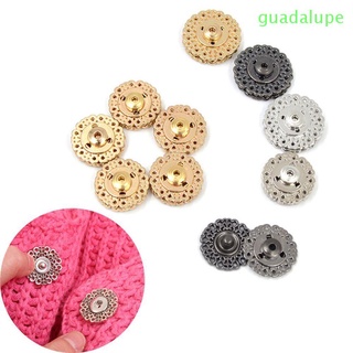 GUADALUPE12 Flower Style DIY Crafts Down Jacket Nylon Snaps Windbreaker Coat Sewing Decoration Dark Buttons 5Pcs Round Buckle Hollow Clothing Metal Snaps Invisible Buckle/Multicolor