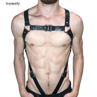ivywoly - cinturones de arnés de cuero para hombre, tirantes, tirantes, armadura, trajes mx