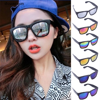Douaoxun Women Colorful Sunglasses Vintage Retro Reflective Glasses Fashion 2017 New MX