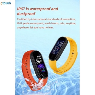 * M5 Pulsera Inteligente Bluetooth Deporte Fitness Tracker Monitor De Frecuencia Cardíaca Impermeable Mujeres Hombres Reloj De Smart Band gtduuh
