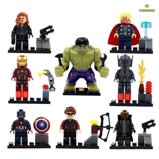 🔥Vendendo🔥Figure Toys Avengers Hulk Black Widow Beauty Team Director Children's Puzzle Assembled Building Block Minifigure Toys (2)