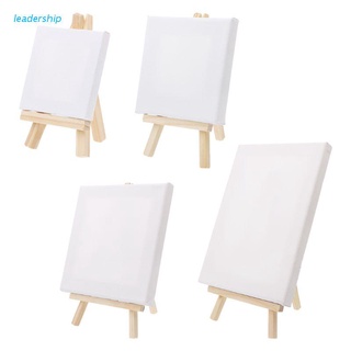 leadership Mini Canvas And Natural Wood Easel Set For Art Painting Drawing Craft Wedding Supply