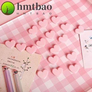 HMTBAO 10/15/20PCS Decoracion Binder clips Mini Carpeta notas carta Sellado clips Color rosa DIY De plástico Foto de clavijas Lindo En forma de corazon