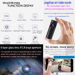 Dopinkmay Wifi Coche DVR Dash Cam HD 1080P Cámara De Grabadora Monitor De Conducción MX (1)