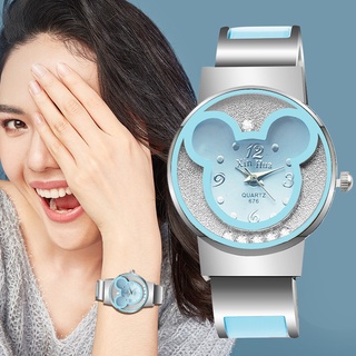 Nueva moda Mickey pulsera relojes mujeres vestido analógico reloj niña lindo Rhinestone relojes de pulsera señoras Casual reloj de cuarzo