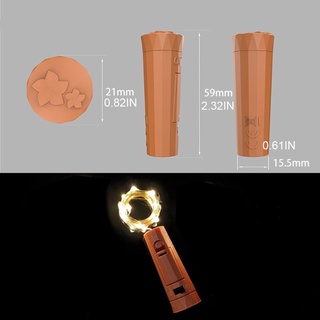 Esp 5 unids/caja creativo lápiz labial corcho botella de vino LED lámpara funciona con pilas Mini cadena de luces para boda navidad decoración (2)