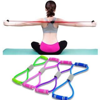 Yoga Gym Fitness Resistance 8 palabras Cuerda de expansión de pecho para entrenamiento con pesas Gomas elásticas (1)