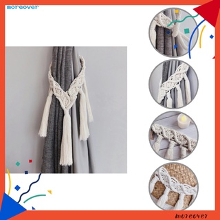 más cuerda de lino hebilla de cortina tejida a mano cuerda lazos espaldas cortina decorativa holdback fácil de usar para el hogar