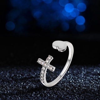 [facaishu] anillos de corazón cruzados en forma de amor anillos de apertura disfraz joyería regalo para mujeres