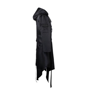 Abrigo de los hombres de impresión de moda Steampunk Retro uniforme soporte cuello abrigo (4)