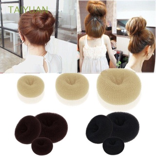 TAIYUAN Comfortable Hair Styler Hot Sale Foam Sponge Hair Accessories Donuts Style Magic Tools Women's Fashion Hairstyle Tool 3 Colors and 3 Sizes Quick Messy Hairstyle Delicate Hair Ring Bun Shape/Multicolor