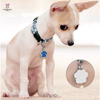 Moda personalizada perro gato etiqueta platino collar mascota insignia colgante accesorios mascota brillo colgante