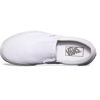 Productos más baratos de los hombres deslizamiento en blanco completo Premium zapatos liso blanco Slop zapatos Vans O