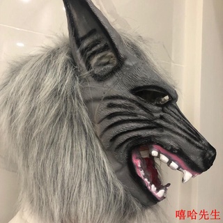 Halloween wolf head wolf mano animal casco máscara maquillaje da Halloween lobo