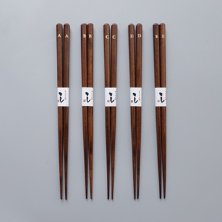 Juego de 5 pares de palillos de madera creativos antideslizantes para el hogar, vajilla (4)