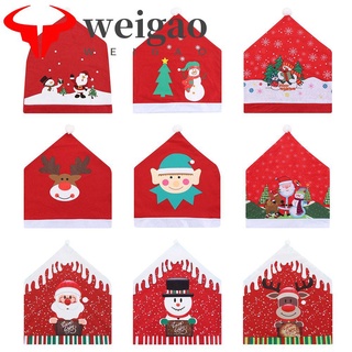 WEIGAO 1pcs Gifts Chair Back Cover Xmas Christmas Decorations Christmas Chair Covers Santa Claus Snowman Party Supplies Home Home Table Decor