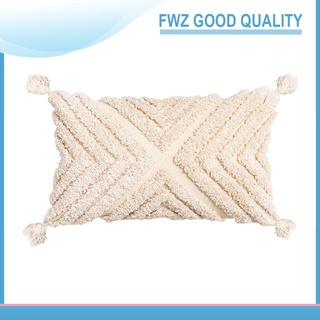 [ddopfla] fundas de almohada boho con borlas, fundas decorativas de almohada tejida bohemio tejidas para sofá sofá