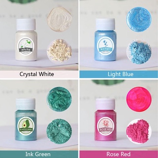ZJJ 24 Colors Mica Mineral Powder Epoxy Resin Pigment Pearlescent Pigment Natural Mica Colorant Soap Makeup Jewelry Making (6)