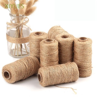 xiyues cuerda de cuerda de yute natural de 2 mm, cinta de navidad, estilo rústico, decoración del hogar, accesorios (1)