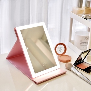 Led Hd led maquillaje espejo de escritorio plegable con espejo de luz hogar dormitorio