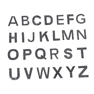 [homyl] 26 pzs parches de alfabeto para planchar con pedrería diy letra applique ab multicolor (2)