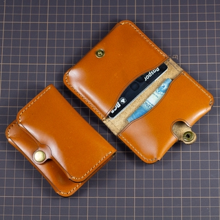 Simple Card Wallet - tarjetero de cuero - cartera delgada DKK-04 - Tan DKL - JIG STUFF
