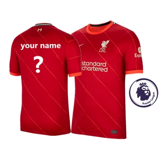 Alta calidad 2021-2022 Liverpool jersey de fútbol en casa jersey de fútbol jersey de entrenamiento camisa para hombres adultos parche e impresión