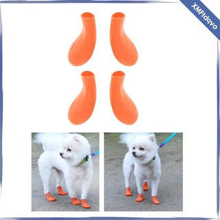 [xmftdqvo] 2 piezas de protección de pata de perro zapatos de perro calcetines de goma botas de perro impermeable zapatos de lluvia zapatos de nieve perro antideslizante calcetines para (9)