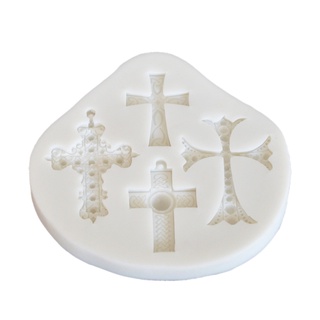 brroa hecho a mano 3d jabón artesanía cocina hornear fond jabón molde exquisito cruz durable (3)