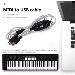Accesorios musicales USB interfaz a MIDI convertidor de música teclado Piano Cable adaptador