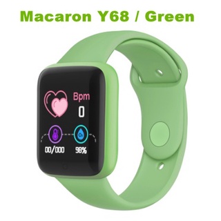 macaron y68/ d20 smartwatch exhibición d agua con macaron color alarma de frecuencia cardíaca/frecuencia cardíaca pk smartwatch t500 (6)