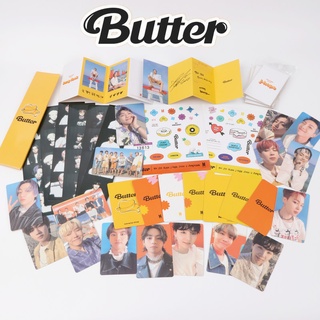 Kpop BTS Butter Album Cream Peaches Ver. Photo Card Folded Message Card Film Strip Stickers Collectibles ARMY Gifts