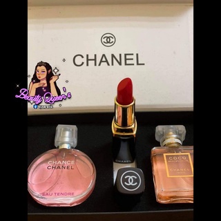 Set de perfume y labial Chanel