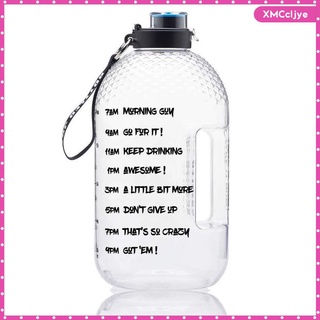 [listo stock] 1 galón libre de bpa botella de agua grande boca ancha con motivación a prueba de fugas de flujo rápido grande jarra de agua para ejercicio gimnasio