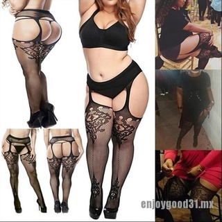 {ENJOY} Plus Size Sexy Women BodyStockings Suspender Pantyhose Tight Stockings Bodysuit