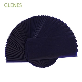 GLENES Double-Sided Stationery Carbon 50PCS Carbon Paper Office 48K Thin Blue Kind Finance