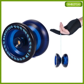 [fsxi] k1 profesional yoyo bola de plástico abs con cadena de 8 bolas \" u\" tipo rodamiento azul (3)
