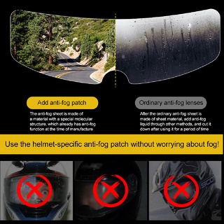 [witheredrosesec] casco de motocicleta universal anti niebla parche visera lente casco len película protectora venta caliente