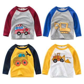 ╭trendywill╮Infant Baby Kids Boys Girls T-shirts Cartoon Car Tops Undershirt Outfits Clothes