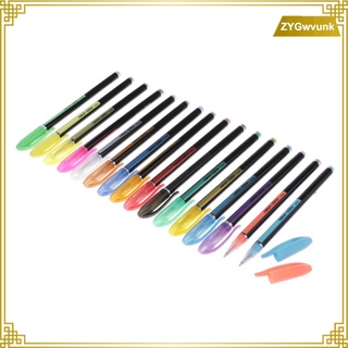 bolígrafos de gel con purpurina/marcadores de punta fina de colores para adultos/libros para colorear/dibujar/diario/doodling (8)