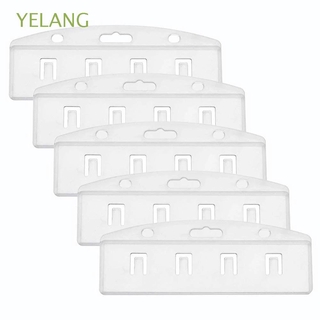 YELANG - funda de plástico para tarjetas de peso ligero, 5 unidades, transparente, duradero, tarjeta de trabajo, tarjeta de visita para tarjetas de identificación de deslizar