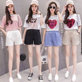 2020 coreano nuevo cintura alta Casual pantalones cortos para mujeres estudiantes en verano suelto y delgado