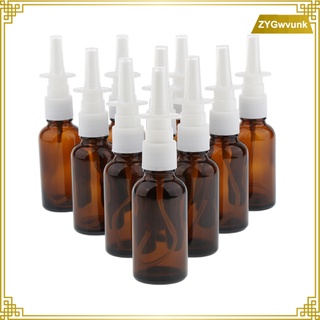 10Pcs vacío recargable vidrio Nasal Spray botellas fina niebla bomba viales 30ml traje para maquillaje agua Perfumes aceites esenciales (3)