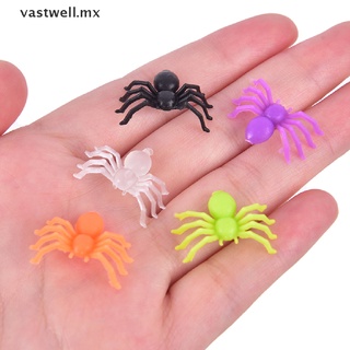 [Nuevo] 200 Unids/Set De Arañas Miniatura De Plástico De Halloween De Varios Colores Decorar Juguetes Pequeños [vastwell] (5)