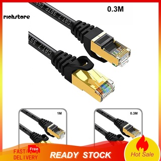 <richstore> Cable de conexión de red RJ45 Cat 7 U/FTP chapado en oro de 10Gbps Ethernet RJ45