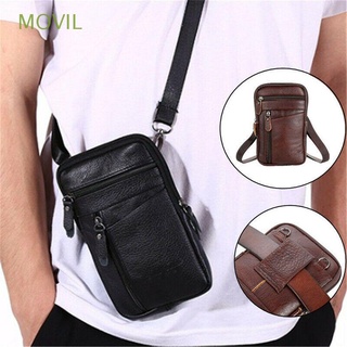 movil hombres bolso de hombro impermeable bolso de mensajero bolso pequeño cuero casual multi-función teléfono pack/multicolor